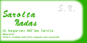 sarolta nadas business card